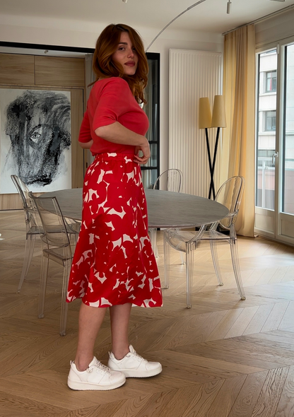 JUPE JAM OMBRES ROUGE