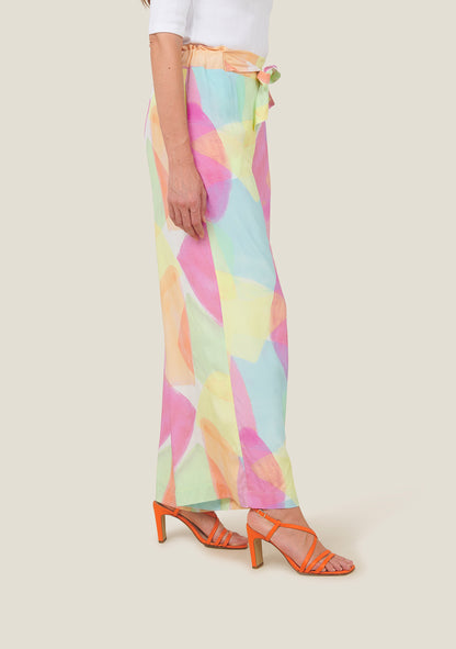 PANTALON PINGE ARLEQUIN ROSE