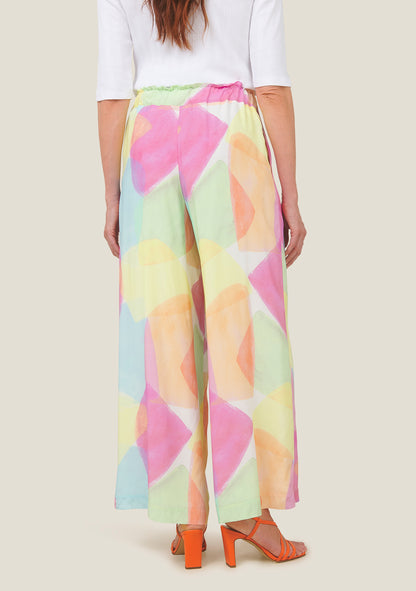 PANTALON PINGE ARLEQUIN ROSE