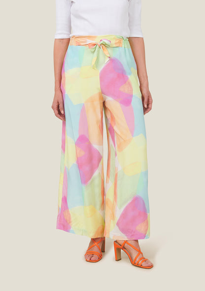 PANTALON PINGE ARLEQUIN ROSE