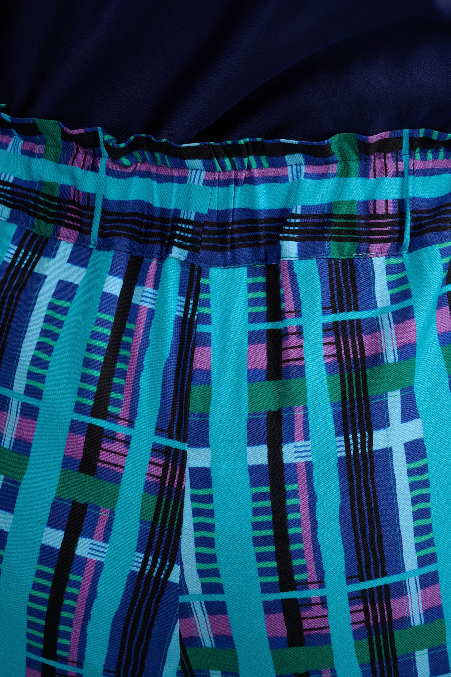 PANTALON POKI TARTAN BLEU