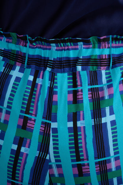 PANTALON POKI TARTAN BLEU