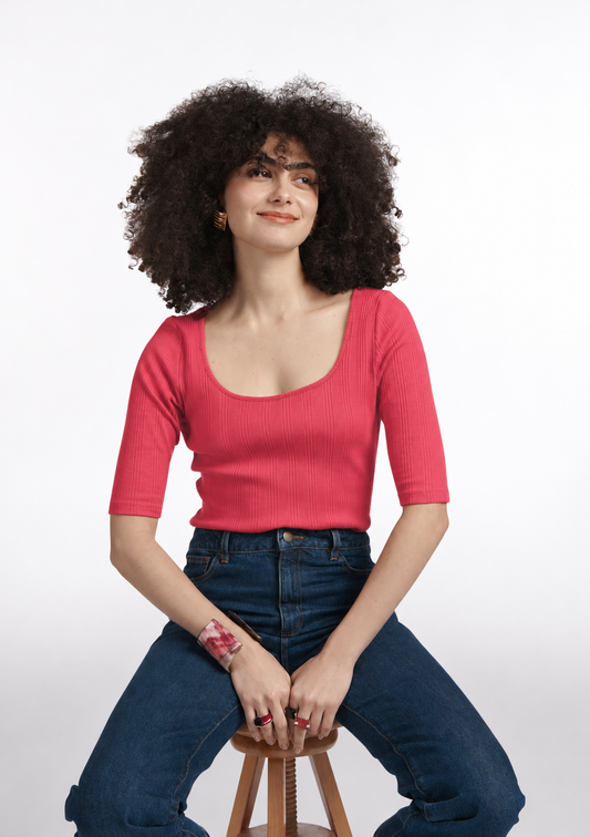 TEE SHIRT TAFFA UNI ROUGE