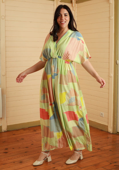 ROBE RAIDA PAPIER JAUNE