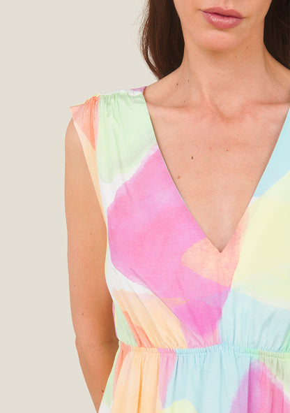 ROBE RAKO ARLEQUIN ROSE