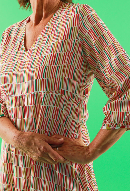 ROBE RAVOS TRAIT ROUGE