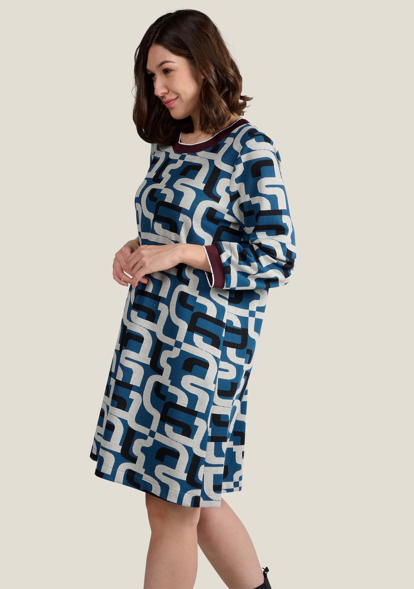 ROBE ROLLER CALIGRAPHIE BLEU