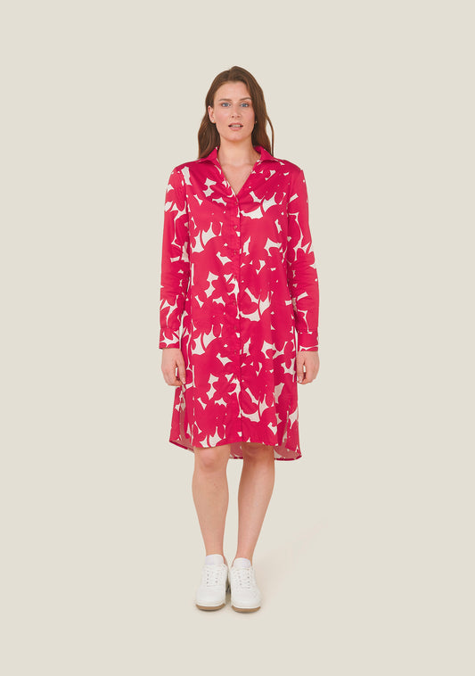 ROBE CHEMISE ROLO OMBRES ROUGE