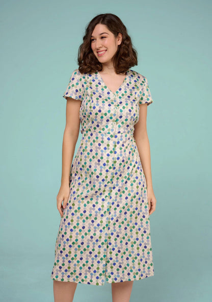 ROBE ROMANE ROND MULTIBLEU