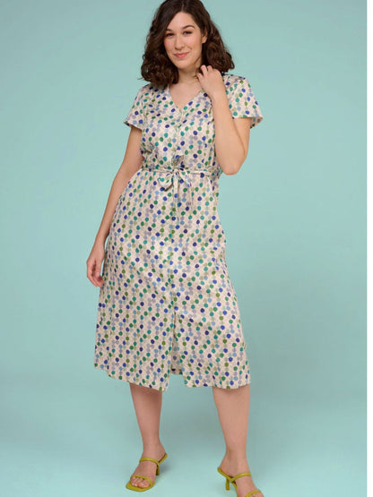 ROBE ROMANE ROND MULTIBLEU