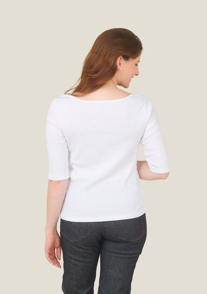 TEE SHIRT TAFFA UNI BLANC