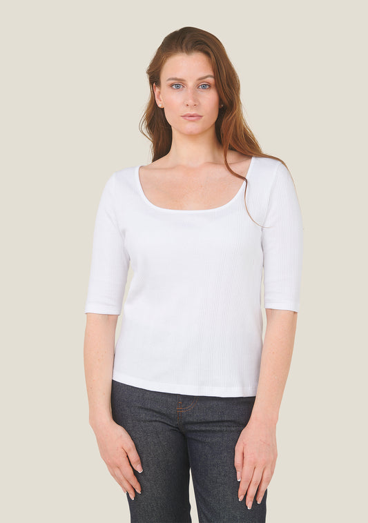 TEE SHIRT TAFFA UNI BLANC