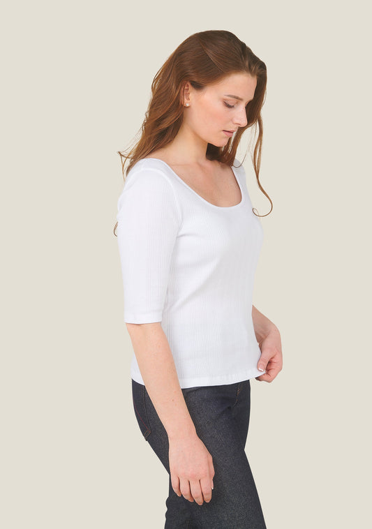 TEE SHIRT TAFFA UNI BLANC