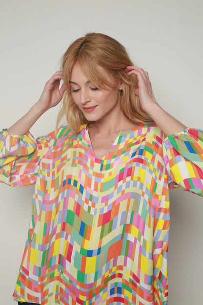 BLOUSE TAIKO COLORAMA MULTICOLORE