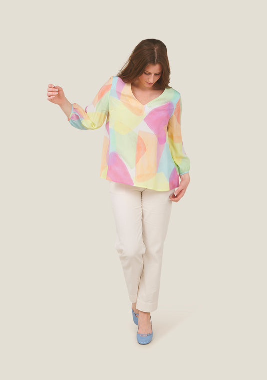 BLOUSE TALO ARLEQUIN ROSE