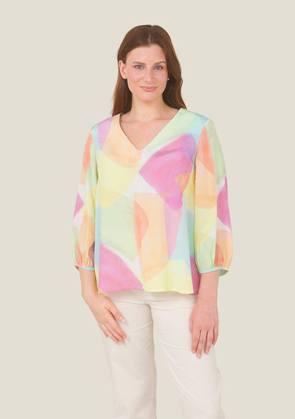 BLOUSE TALO ARLEQUIN ROSE