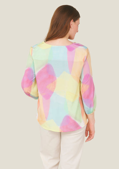 BLOUSE TALO ARLEQUIN ROSE