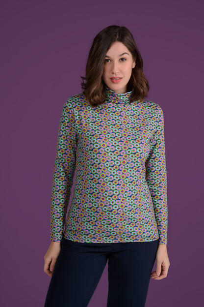 SOUS PULL TECRO FLOWERPOWER MULTICOLORE