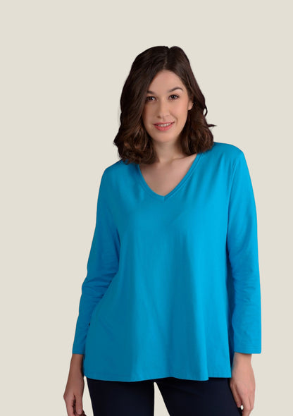 TEE SHIRT TERANE UNI TURQUOISE