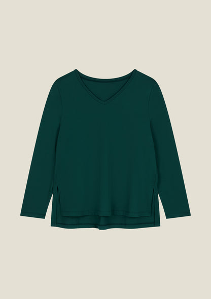 TEE-SHIRT TERANI UNI VERT FONCE