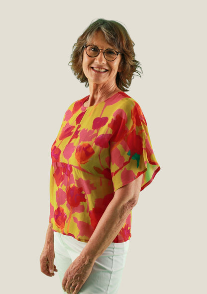 BLOUSE TERRE JOUR D'ÉTÉ ROSE