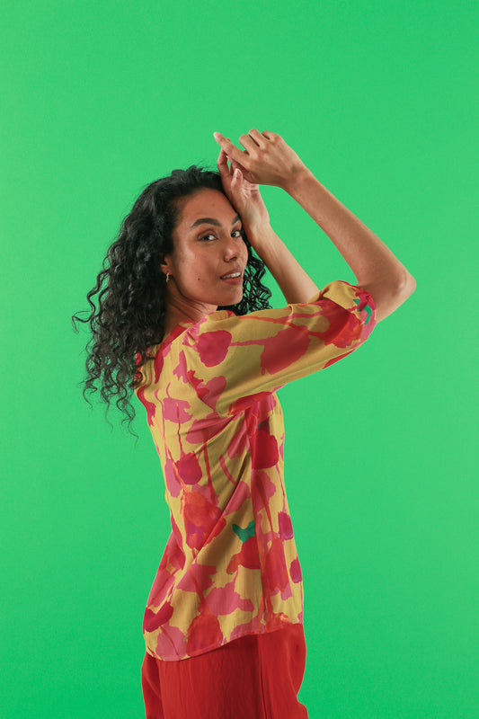 BLOUSE TIAG JOUR D'ÉTÉ ROSE
