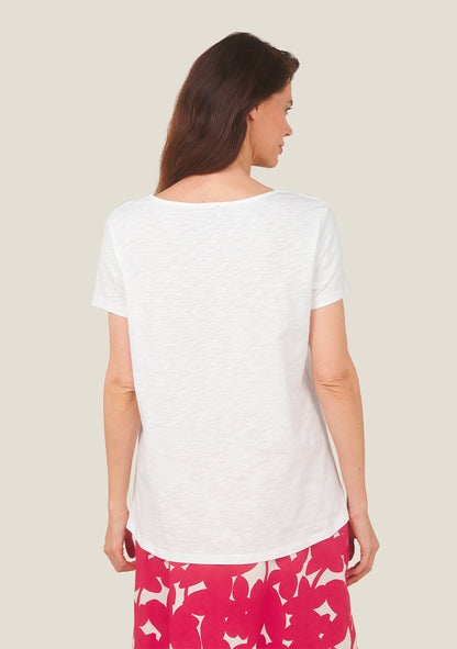 T-SHIRT TOCHE CITY ÉCRU