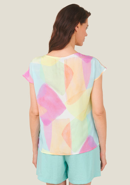 BLOUSE TOKIO ARLEQUIN ROSE