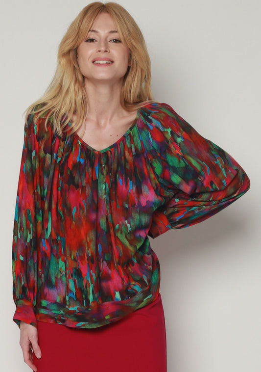 BLOUSE TONCE PIGMENT MULTICOLORE