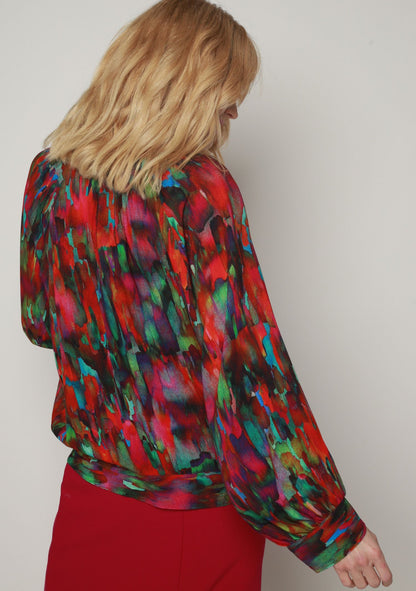 BLOUSE TONCE PIGMENT MULTICOLORE