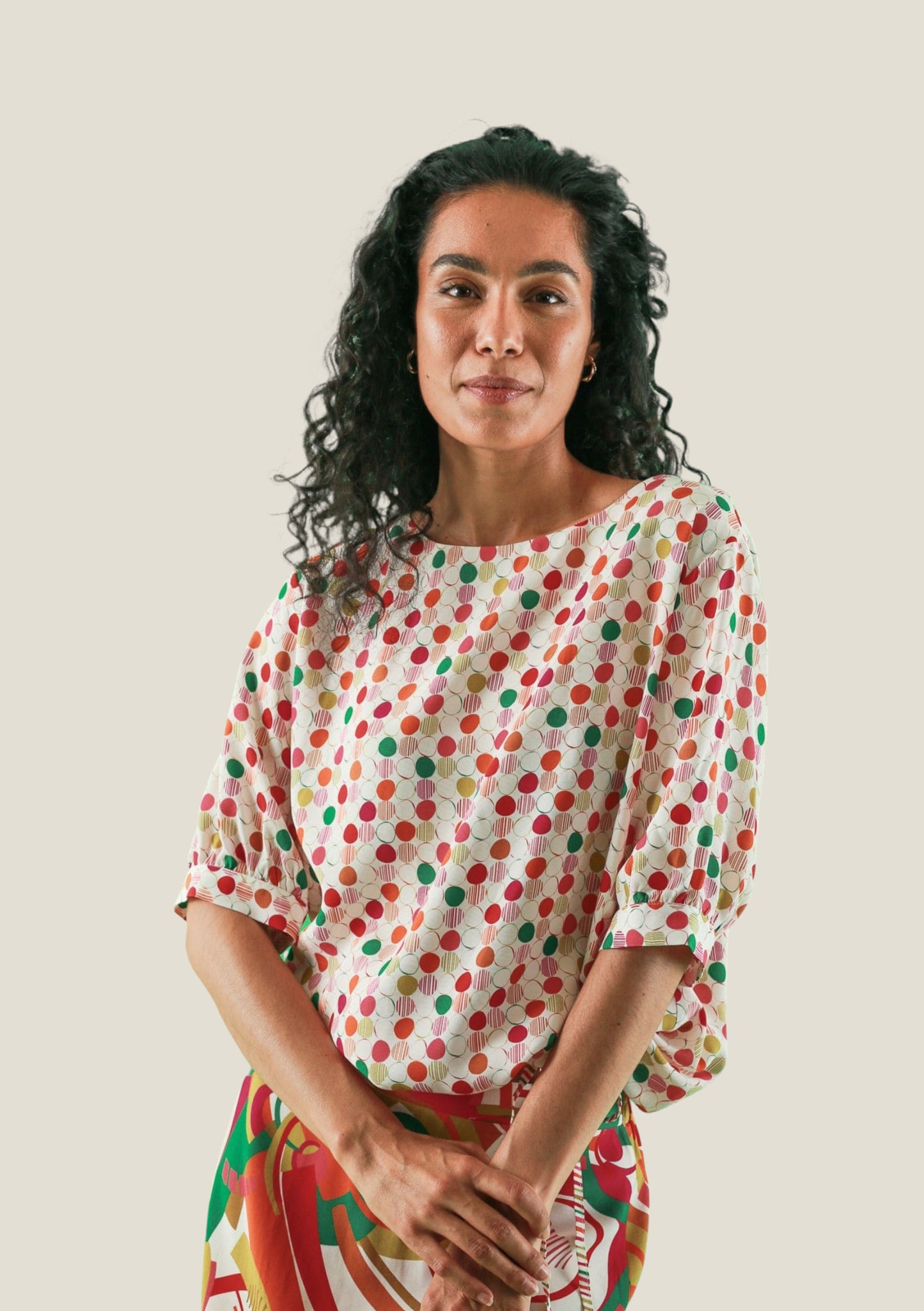 BLOUSE TORID ROND MULTIROUGE