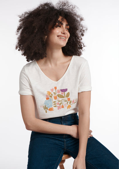 TEE SHIRT TOTEM TULIPES ORANGE
