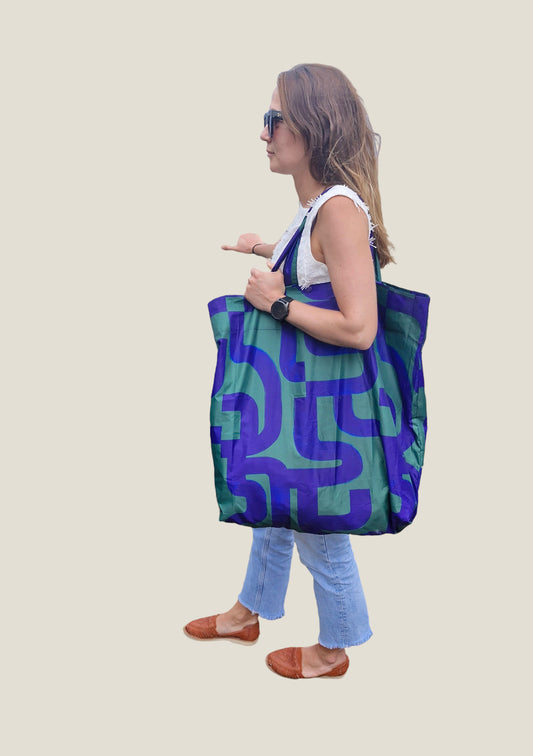 SAC TOTI CALIGRAPHIE VERT