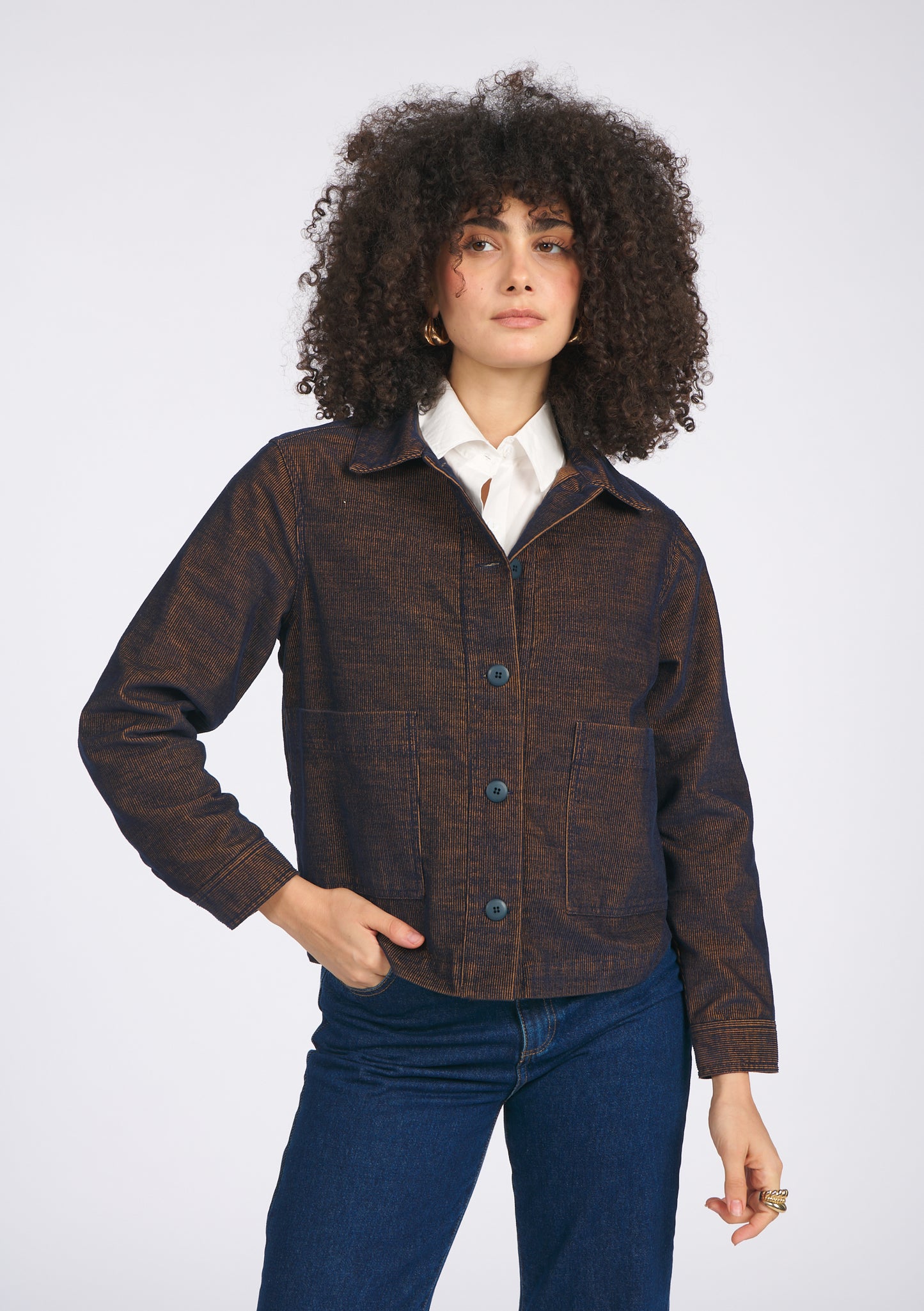 VESTE VIBRATION BICOLORE MARINE