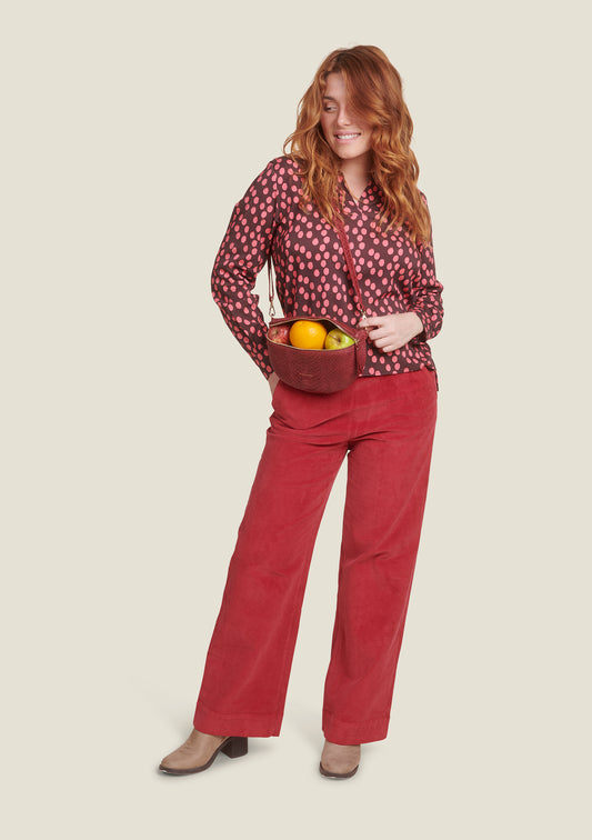 PANTALON PELIN UNI BORDEAUX