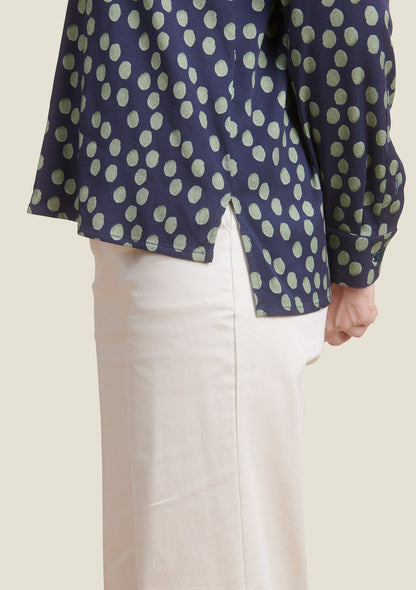 CHEMISE CAROLE GOMMETTE MARINE