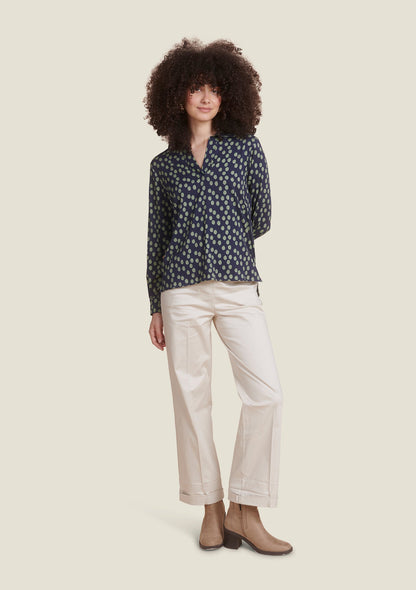 CHEMISE CAROLE GOMMETTE MARINE