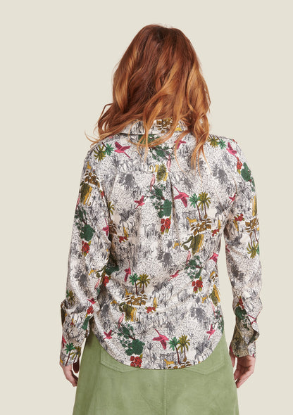 CHEMISE CENTIANE GRAVURE ECRU