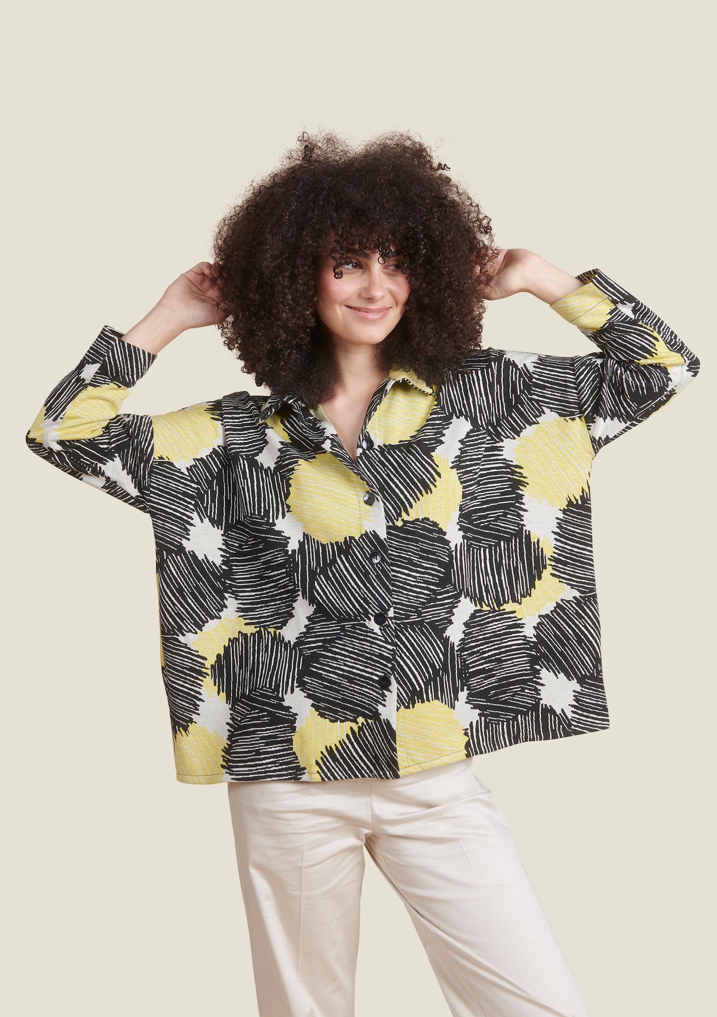 CHEMISE CIRIL RATURES JAUNE