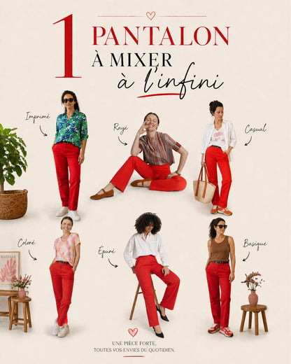 PANTALON PALLOON UNI ROUGE