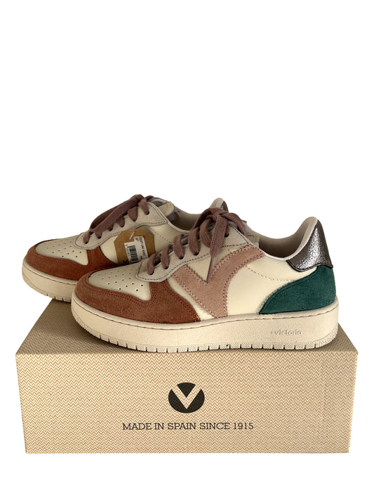 BASKET VICTORIA VERT/ROSE
