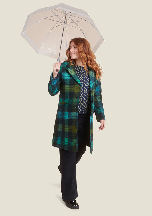 MANTEAU MALO CARREAUX VERT