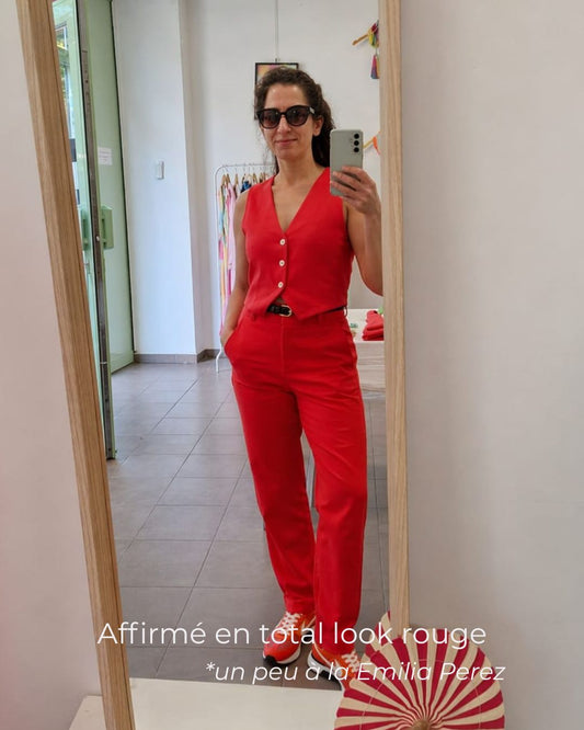 GILET SANS MANCHES VOLI UNI ROUGE