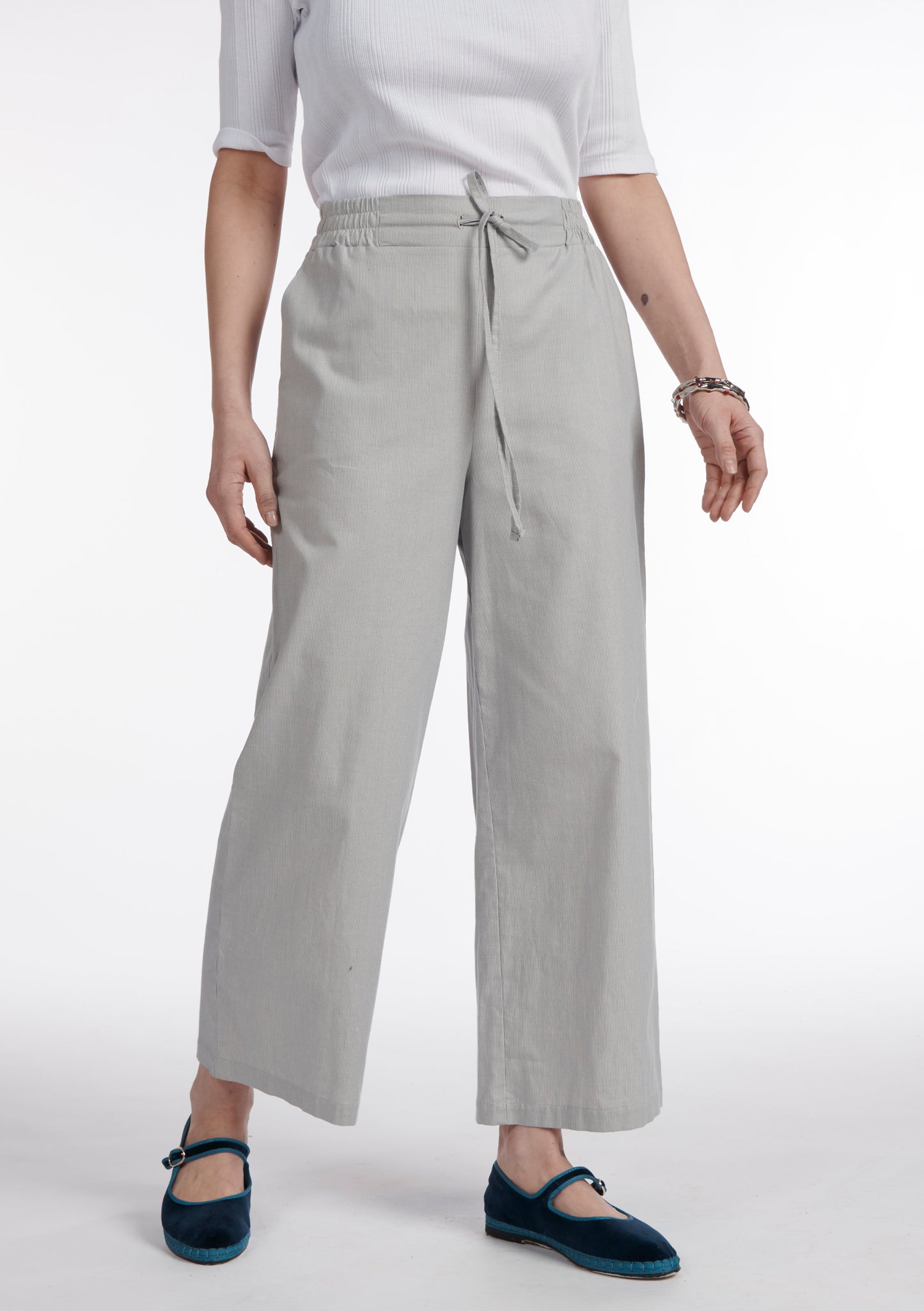 PANTALON POCHA BAYADERES BLEU