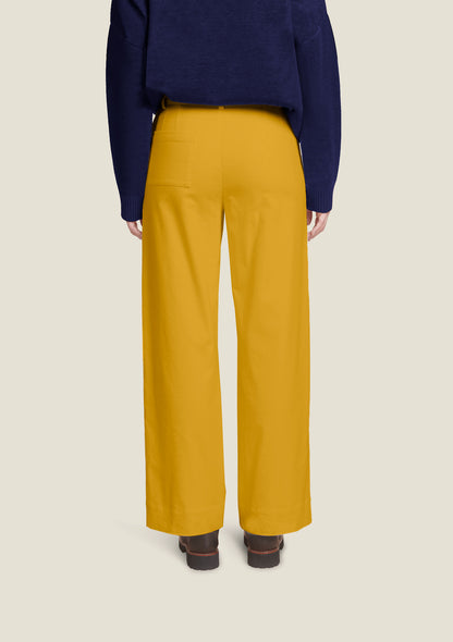 PANTALON PAULINE UNI MOUTARDE