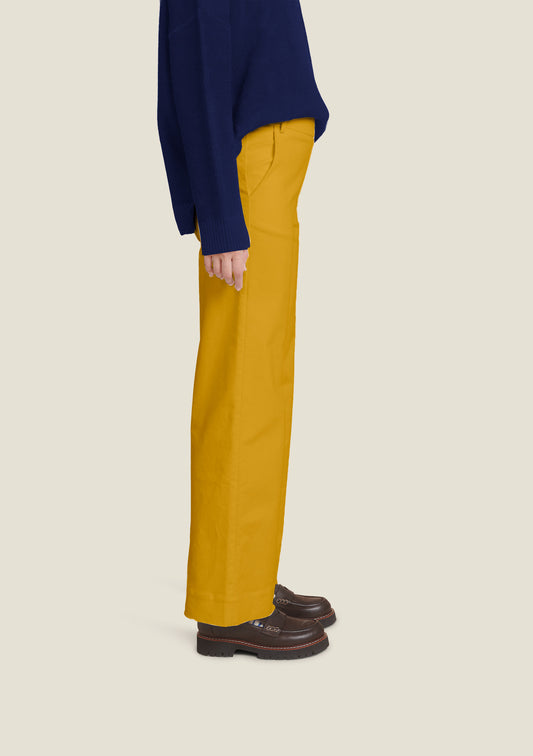 PANTALON PAULINE UNI MOUTARDE