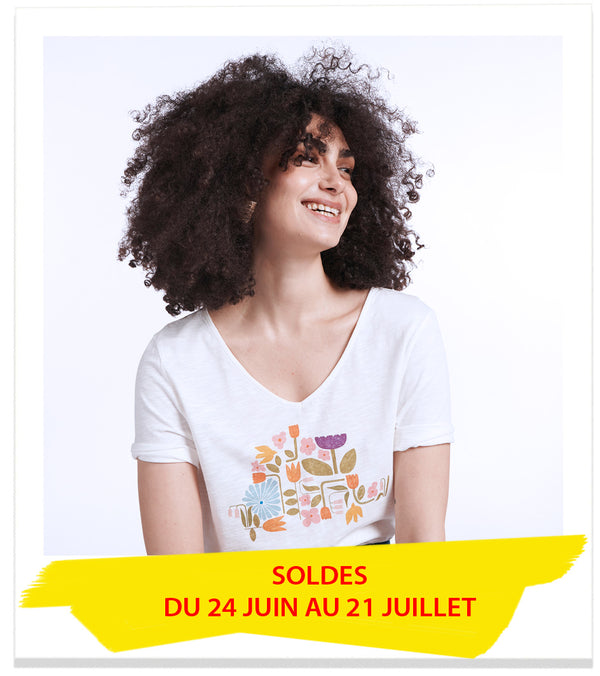TEE SHIRT TOTEM TULIPES ORANGE
