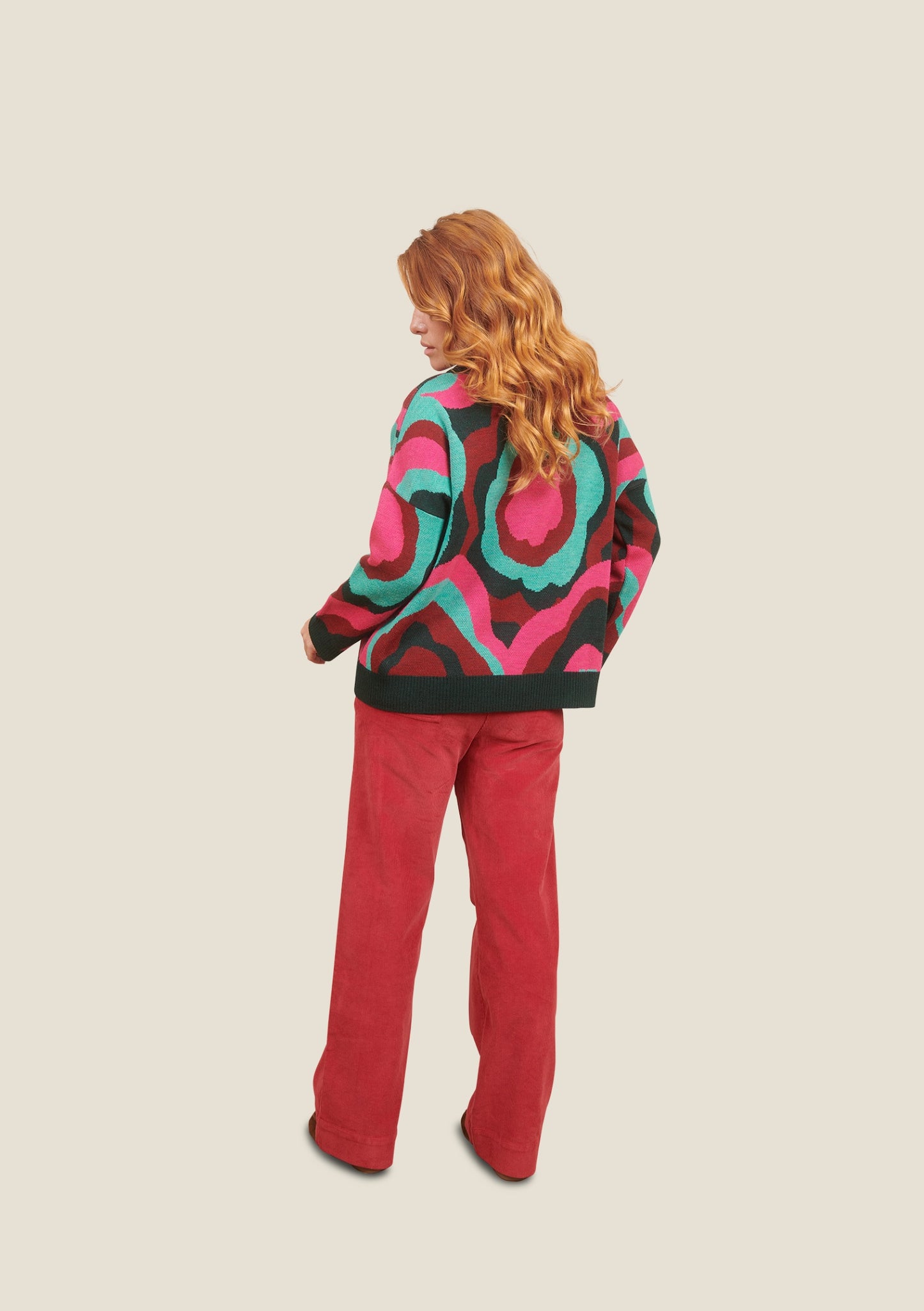 PULL POLUX FLOWERPOWER BORDEAUX