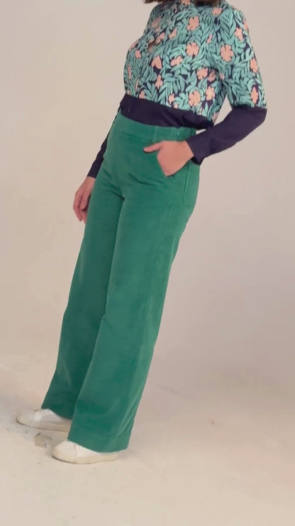 PANTALON PELIN UNI VERT