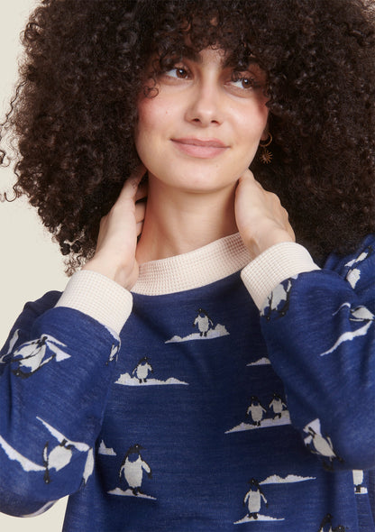 SWEAT SACHA PINGOUINS MARINE